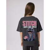 Name It Black Oyster Nkfjynin Stitch Ss Nreg Top Box Wdi