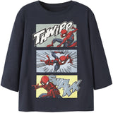 Name It Navy Blazer Nmmjarl Spider Ls Nreg Top Noos Mar