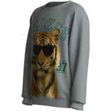 Name It Grey Melange College Nkmvoto Ls Nreg Sweat Unb
