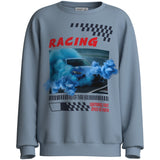 Name It Ashley Blue Racing Nkmvoto Ls Nreg Sweat Unb