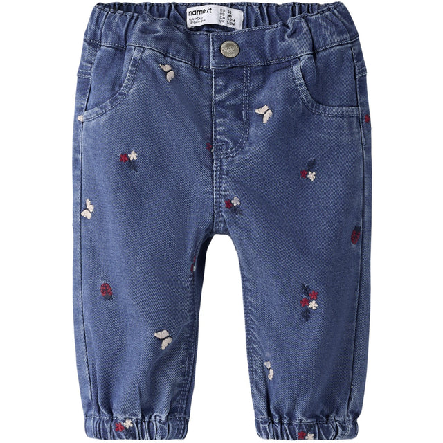 Name It Medium Blue Denim Nature Nbfrose Shaped R Emb Jeans 5321-Yb H