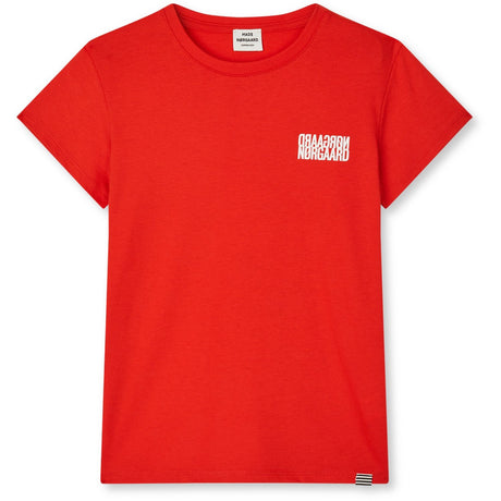 Mads Nørgaard Fiery Red Single Bomuld Tuvina Mini Spejl Tee