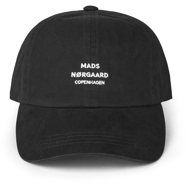 Mads Nørgaard Black Soft Twill Cash Kasket