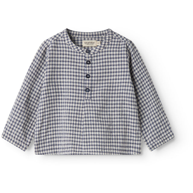 MarMar Cotton Linen Marine Check Totoro Skjorte