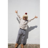 MarMar Cotton Linen Marine Check Panto Bukser