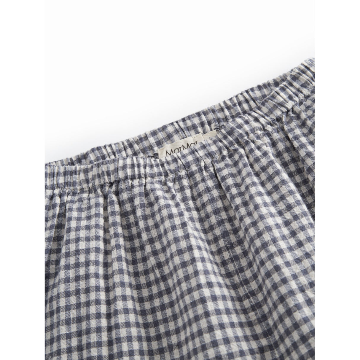 MarMar Cotton Linen Marine Check Panto Bukser