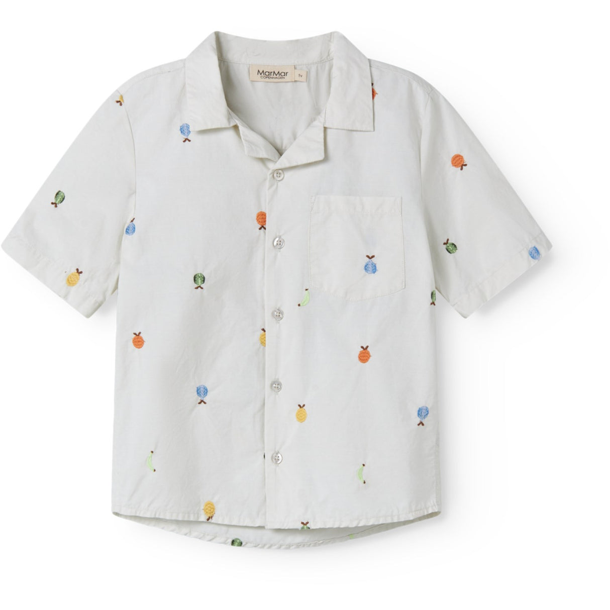 MarMar Poplin Fruit Emb Tage Skjorte