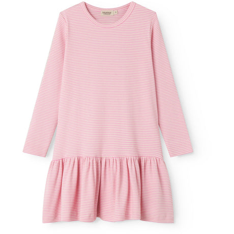 MarMar Modal Fine Rib Pink Stripe Diro Kjole