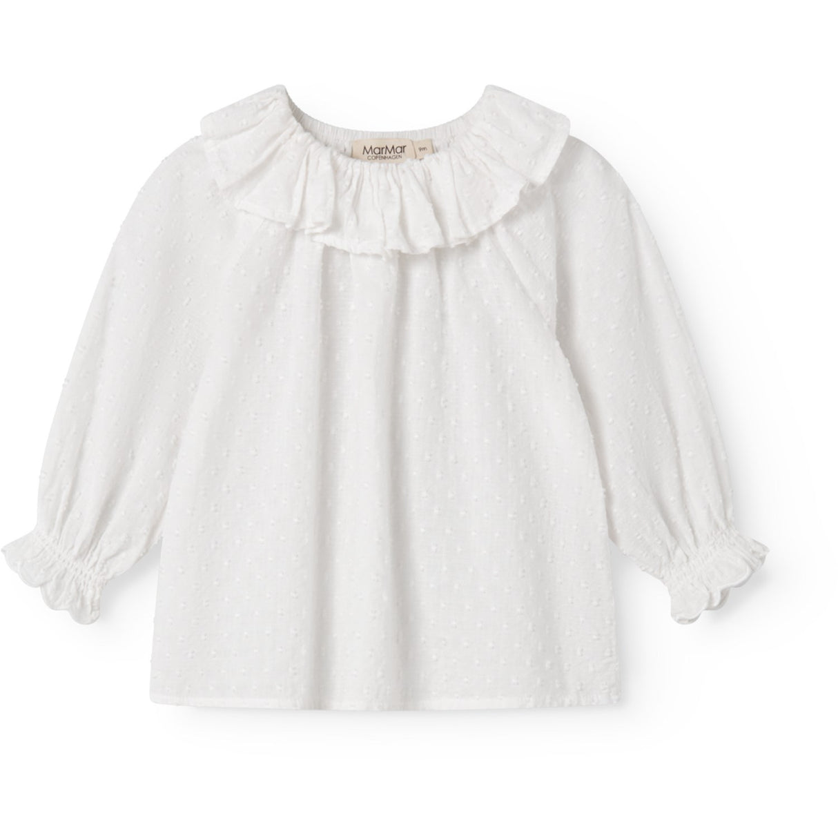 MarMar Fine Dobby White Tia Bluse