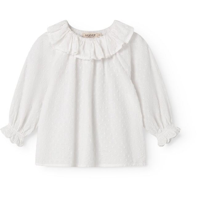 MarMar Fine Dobby White Tia Bluse