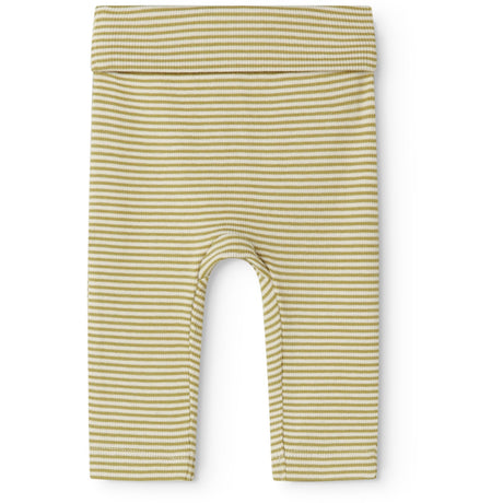 MarMar Newborn Modal Fine Rib Olive Stripe Piva Bukser