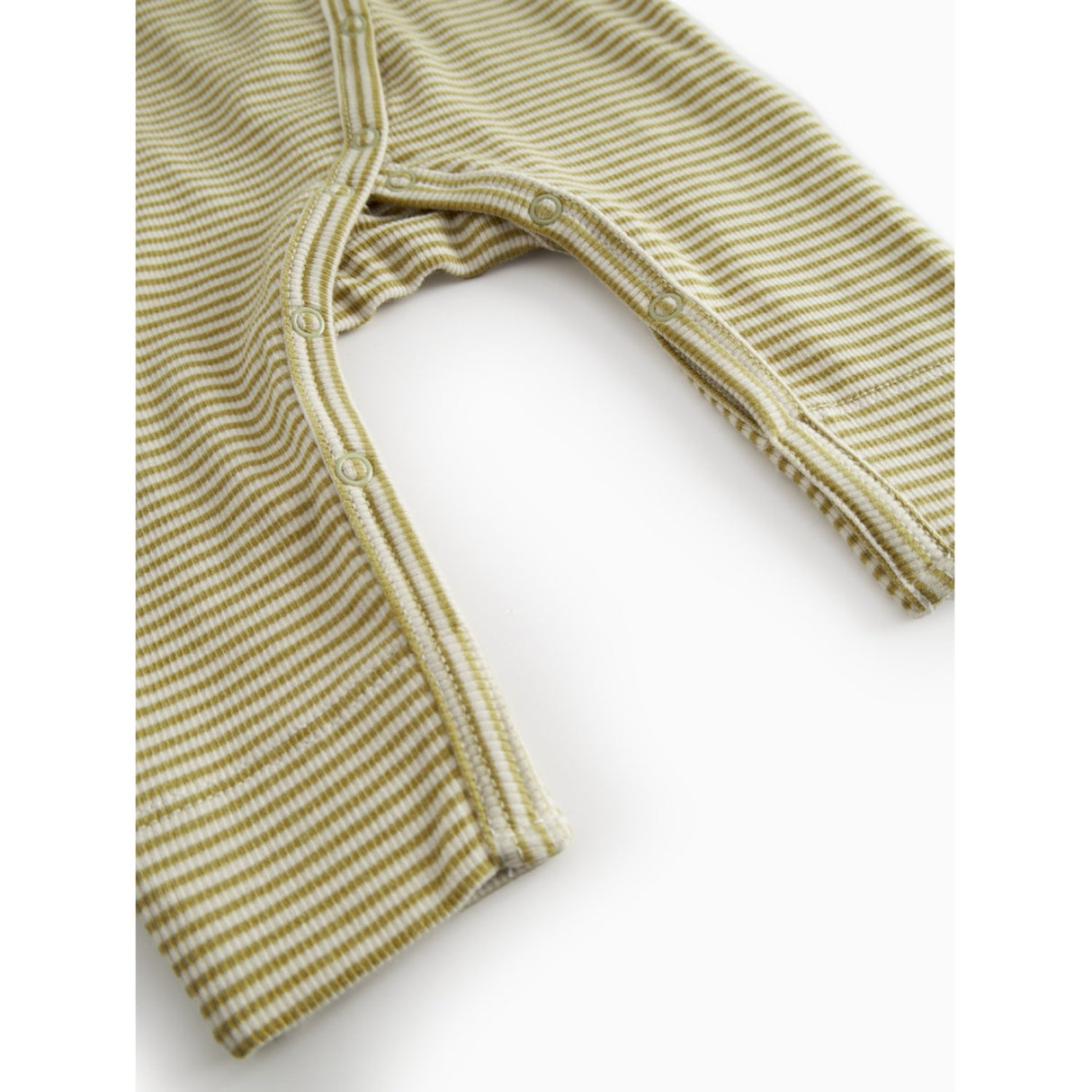 MarMar Newborn Modal Fine Rib Olive Stripe Rikke Heldragt