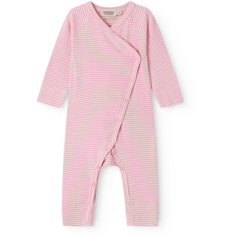 MarMar Newborn Modal Fine Rib Pink Stripe Rikke Heldragt