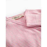 MarMar Newborn Modal Fine Rib Pink Stripe Rikke Heldragt