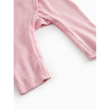 MarMar Newborn Modal Fine Rib Pink Stripe Rikke Heldragt