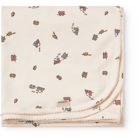 MarMar Newborn Modal Smooth Print Trains Alida Tæppe