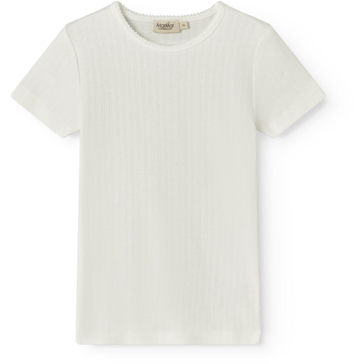 MarMar Modal Pointelle Gentle White Tamra SS T-shirt
