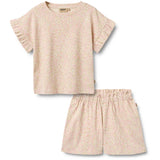 Wheat Coral Flowers Sæt T-shirt & Shorts Ally