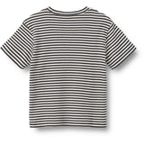 Wheat Navy Rib Stripe Sæt T-shirt S/S & Shorts Fabian