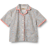 Wheat Air Blue Flowers Sæt Skjorte S/S & Shorts Vilma