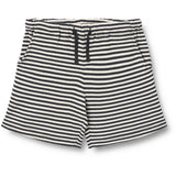 Wheat Navy Rib Stripe Sæt T-shirt S/S & Shorts Fabian