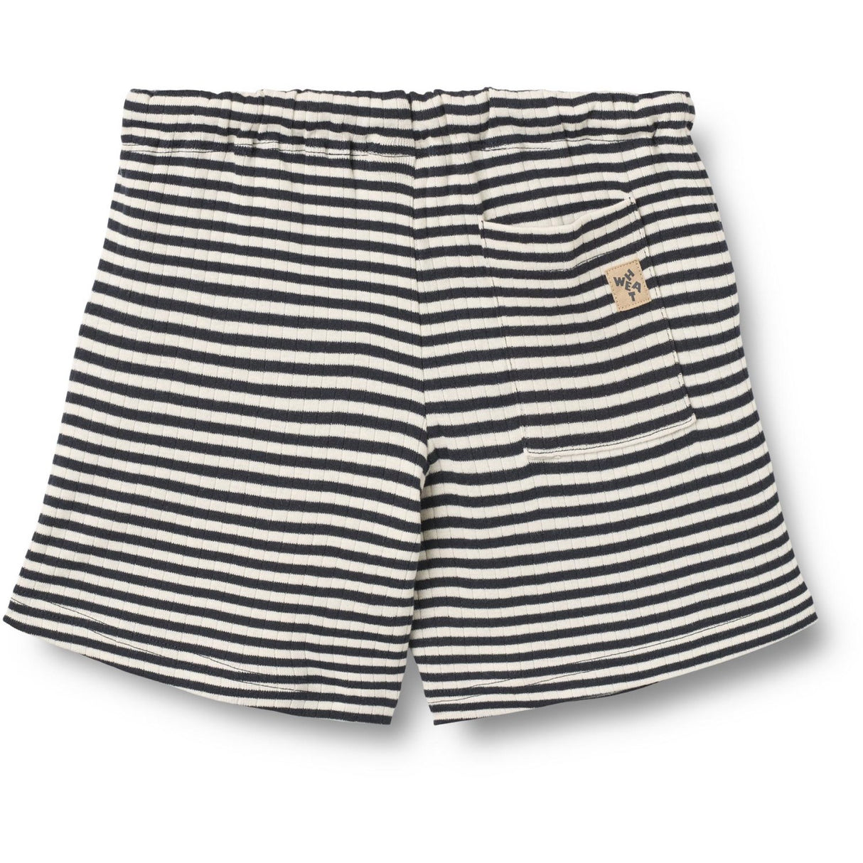 Wheat Navy Rib Stripe Sæt T-shirt S/S & Shorts Fabian