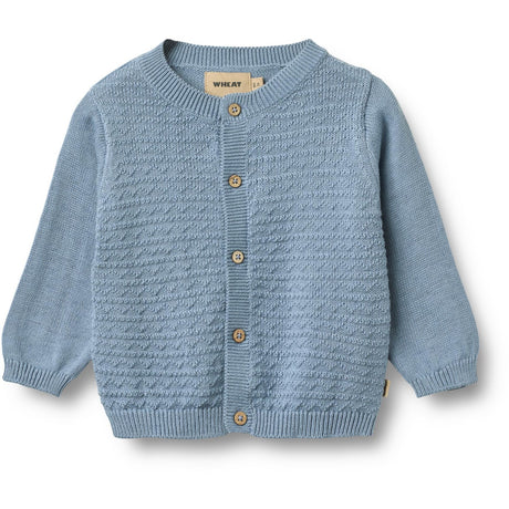 Wheat Faded Denim Strik Cardigan Bjørn