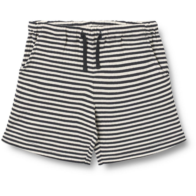 Wheat Navy Rib Stripe Jersey Shorts Kalle