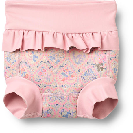 Wheat Pink Heart Flowers Neoprene Swim Bukser Rita