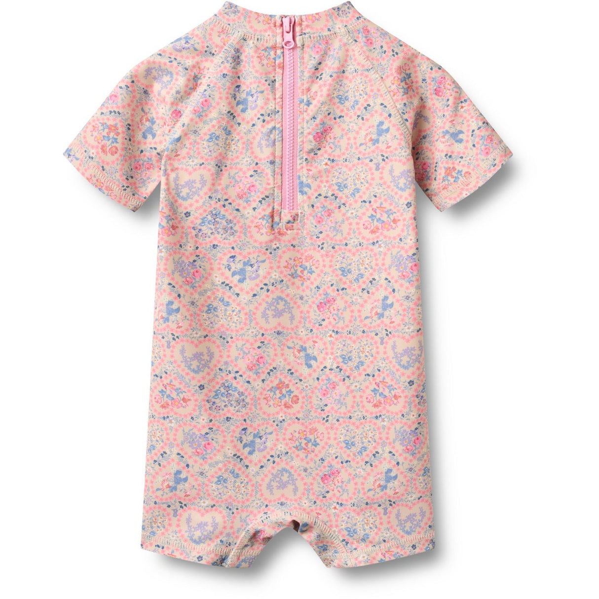 Wheat Pink Heart Flowers Badeheldragt S/S Cas