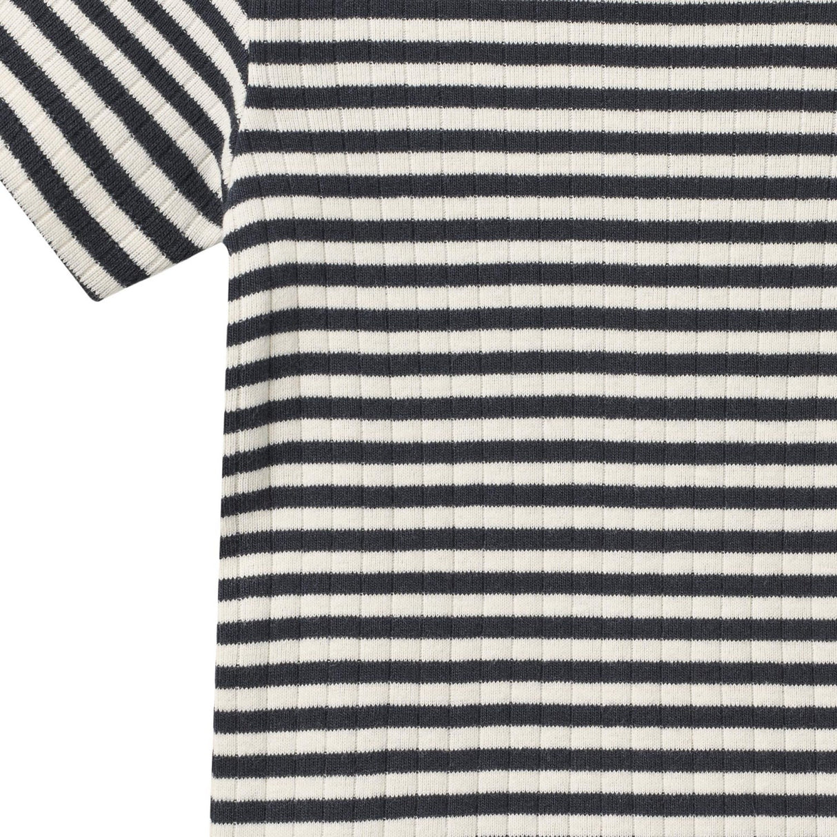 Wheat Navy Rib Stripe Body S/S Edvald