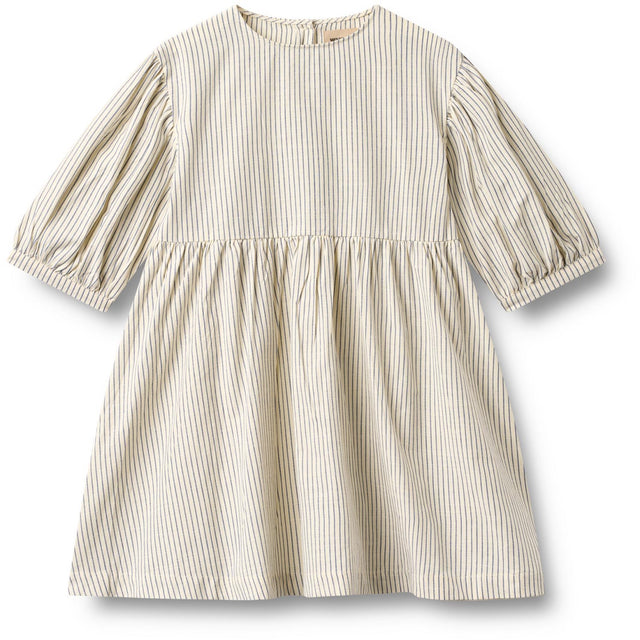 Wheat Dark Blue Stripe Kjole 3/4 Sleeve Magda
