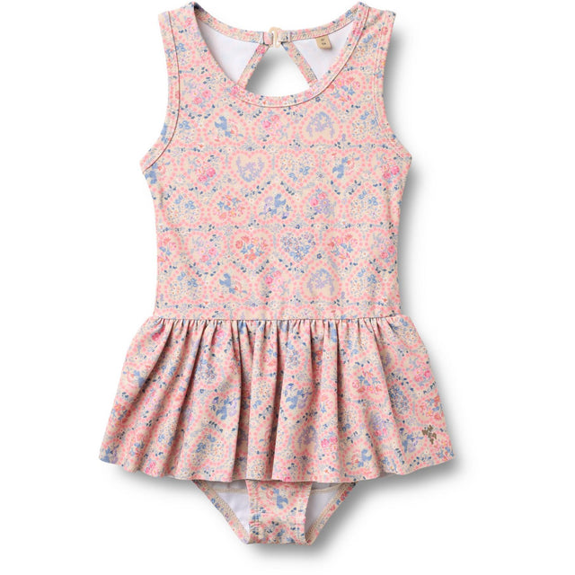 Wheat Pink Heart Flowers Badeheldragt Erna