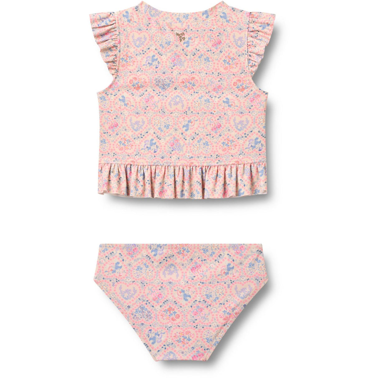 Wheat Pink Heart Flowers Swim Sæt 2-piece Alma