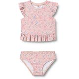 Wheat Pink Heart Flowers Swim Sæt 2-piece Alma