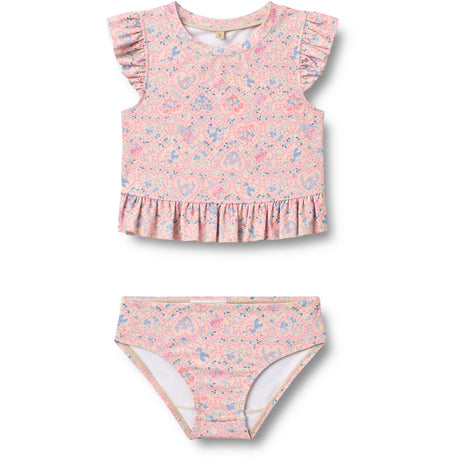 Wheat Pink Heart Flowers Swim Sæt 2-piece Alma