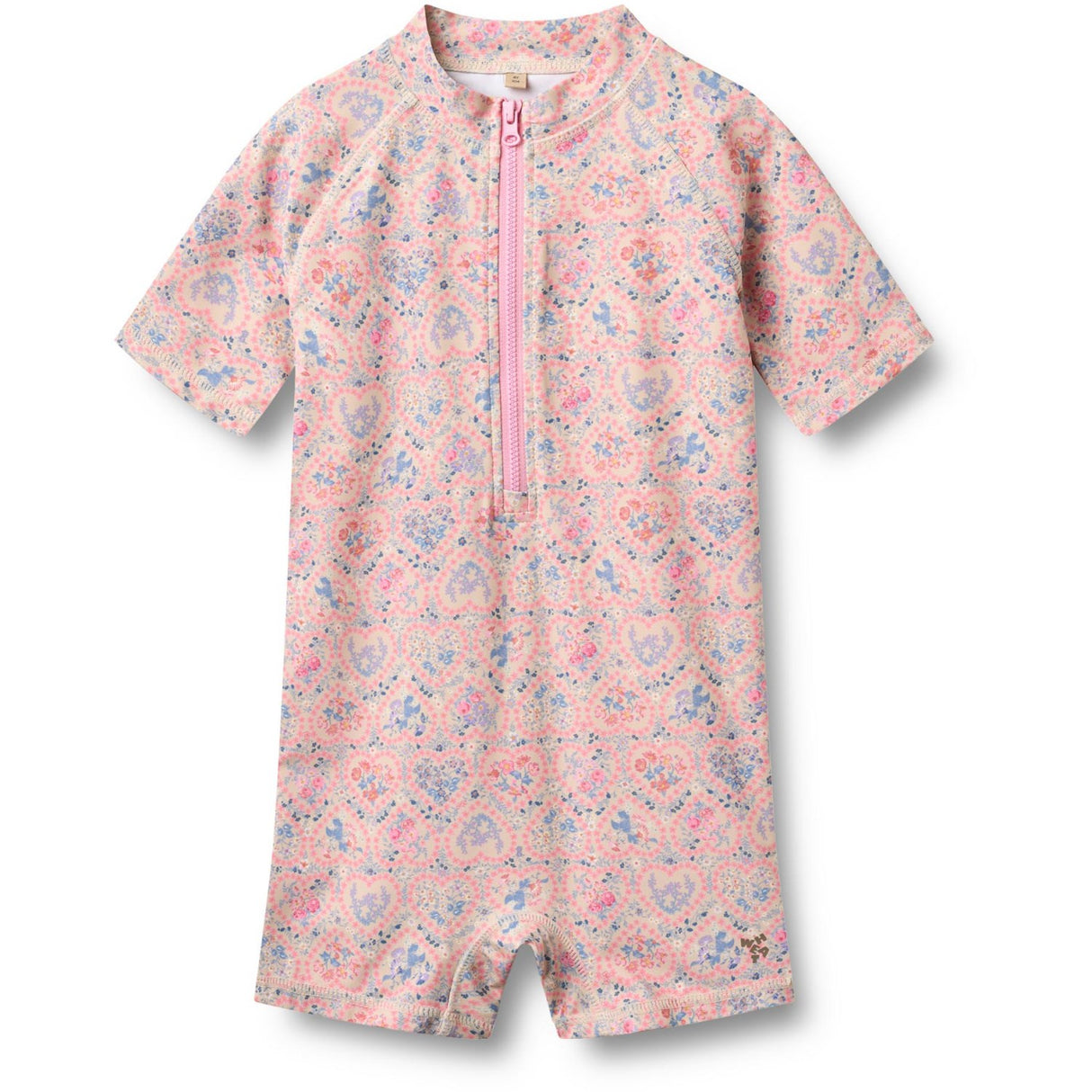 Wheat Pink Heart Flowers Badeheldragt S/S Cas