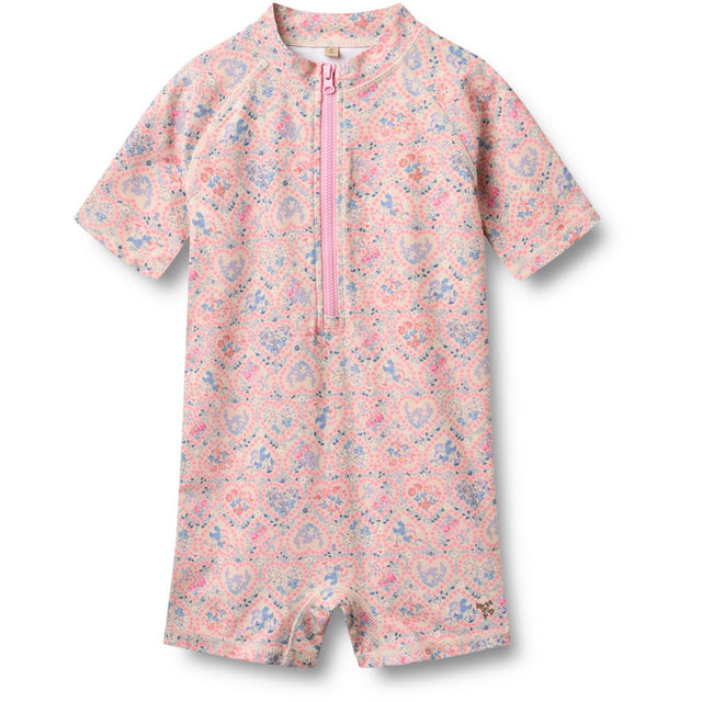 Wheat Pink Heart Flowers Badeheldragt S/S Cas