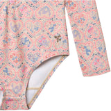 Wheat Pink Heart Flowers Badeheldragt L/S Margot