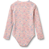 Wheat Pink Heart Flowers Badeheldragt L/S Margot