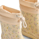 Wheat Barely Apricot Flowers Barefoot Gummistøvler Zerro