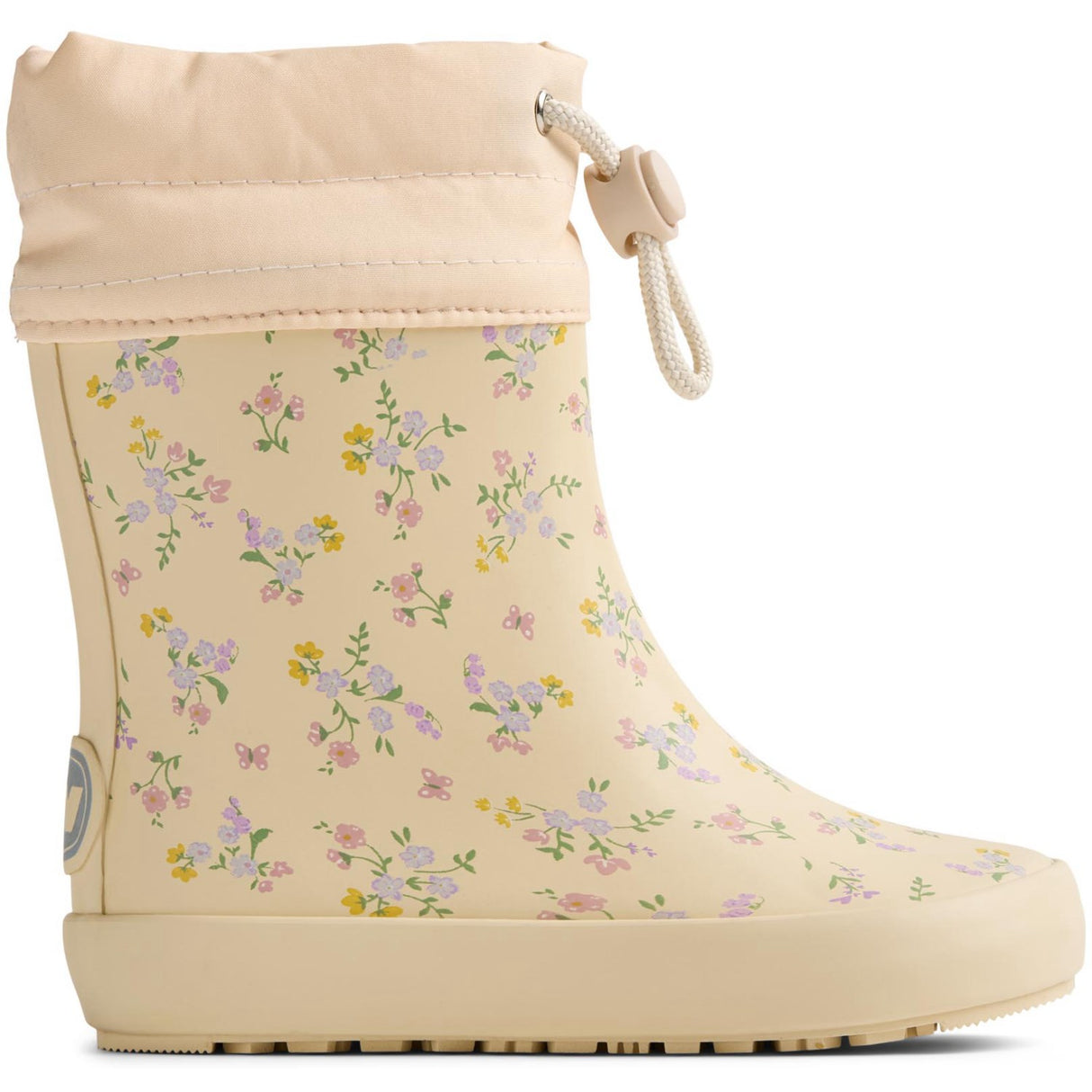 Wheat Barely Apricot Flowers Barefoot Gummistøvler Zerro