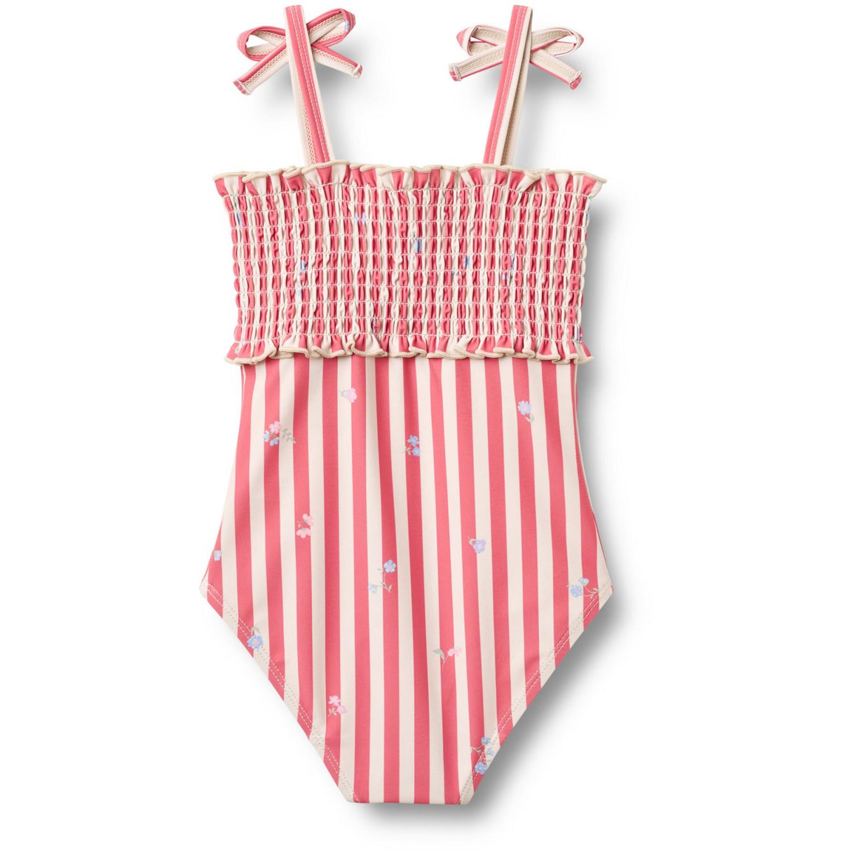 Wheat Red Stripe Flowers Badeheldragt Selma