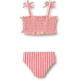 Wheat Red Stripe Flowers Bikini Carla