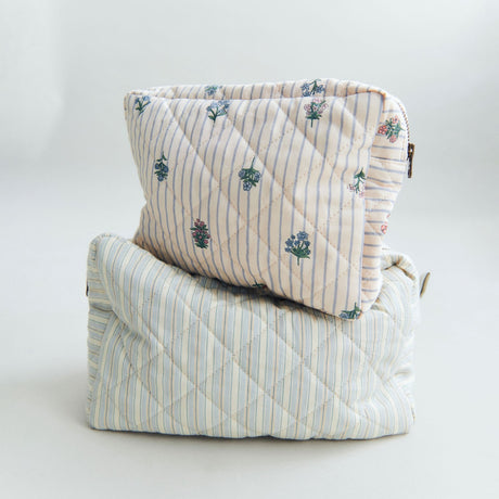Wheat Blue Ocean Stripe Wash Taske Large Ziggi