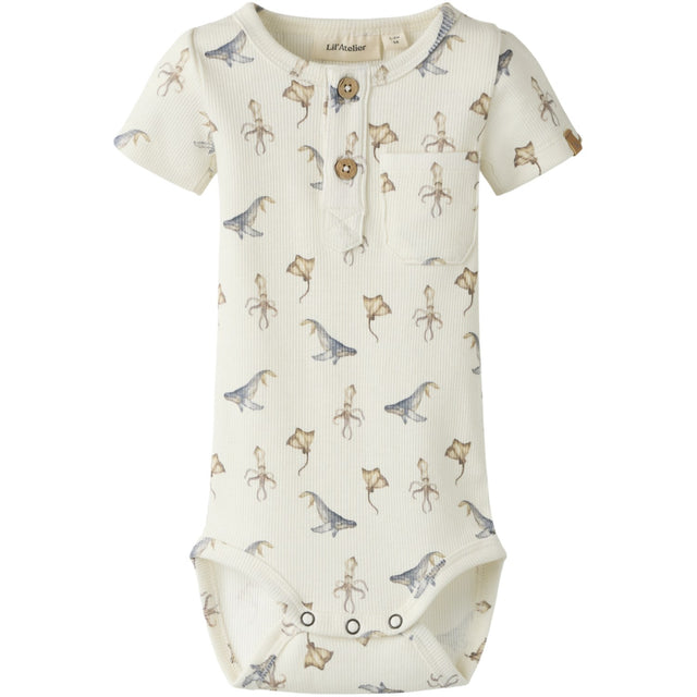 Lil'Atelier Coconut Milk Sea Animals Nbmlavo Esi Ss Slim Body Lil