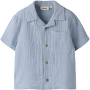 Lil'Atelier Zen Blue Nmmfulina Ss Skjorte Lil