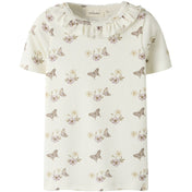 Lil'Atelier Coconut Milk Flower Nmflayo Sia Ss Slim Top Lil