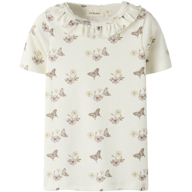 Lil'Atelier Coconut Milk Flower Nmflayo Sia Ss Slim Top Lil
