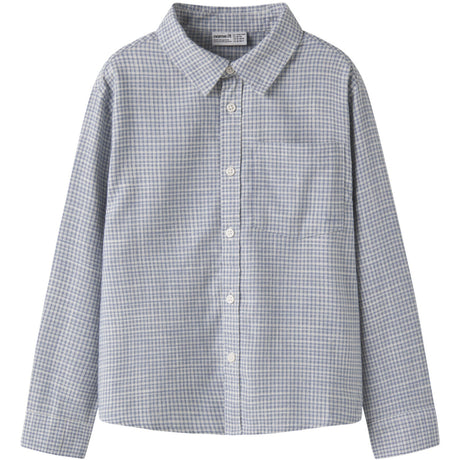 Name It Ashley Blue Small Check Nkmkristian Ls Overshirt Box